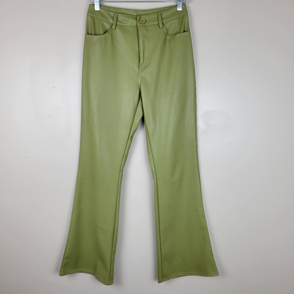 Blush Boutique Flare Leather Pants